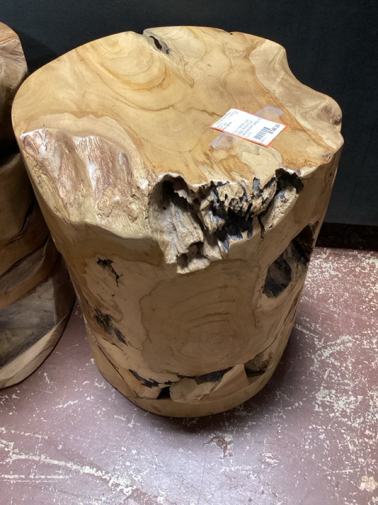 Four Hands Live Edge Wood End Table/accent piece 13" round