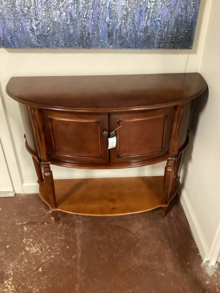 Classic demilune Cherry Console 38 x 15 x 32 high