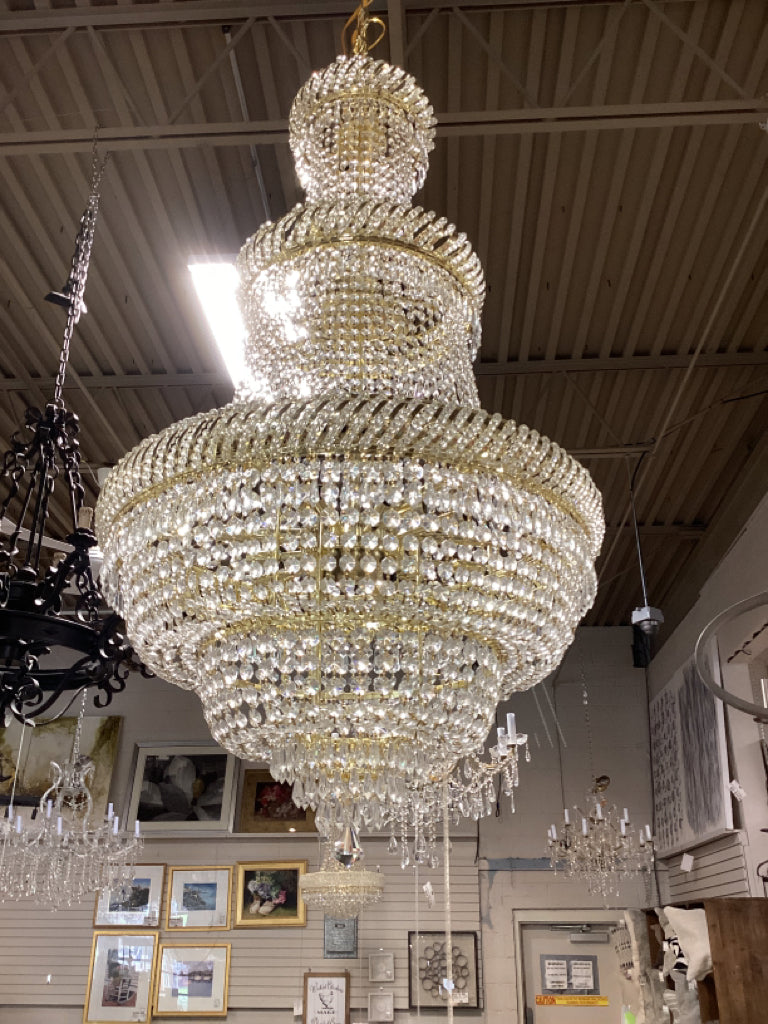 Bell Shaed Crystal Chandelier - 21 Lights - 28"W x 50"T