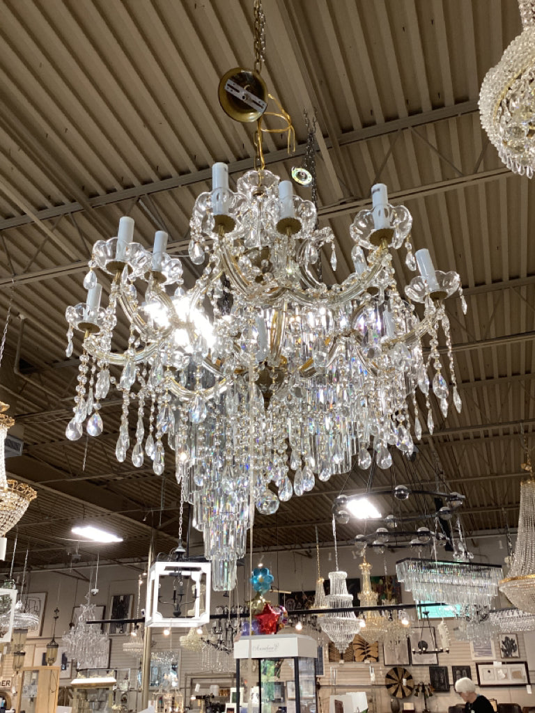 Maria Theresa  Crystal Chandelier 30" W x 32" H (19) Lights