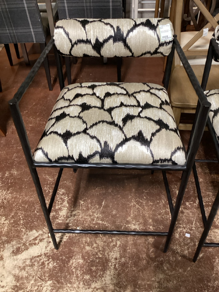 Arteriors Barbana Counter Stool Ocelot Embroidery   21" W x 33" D x 22  9SPJV9GA