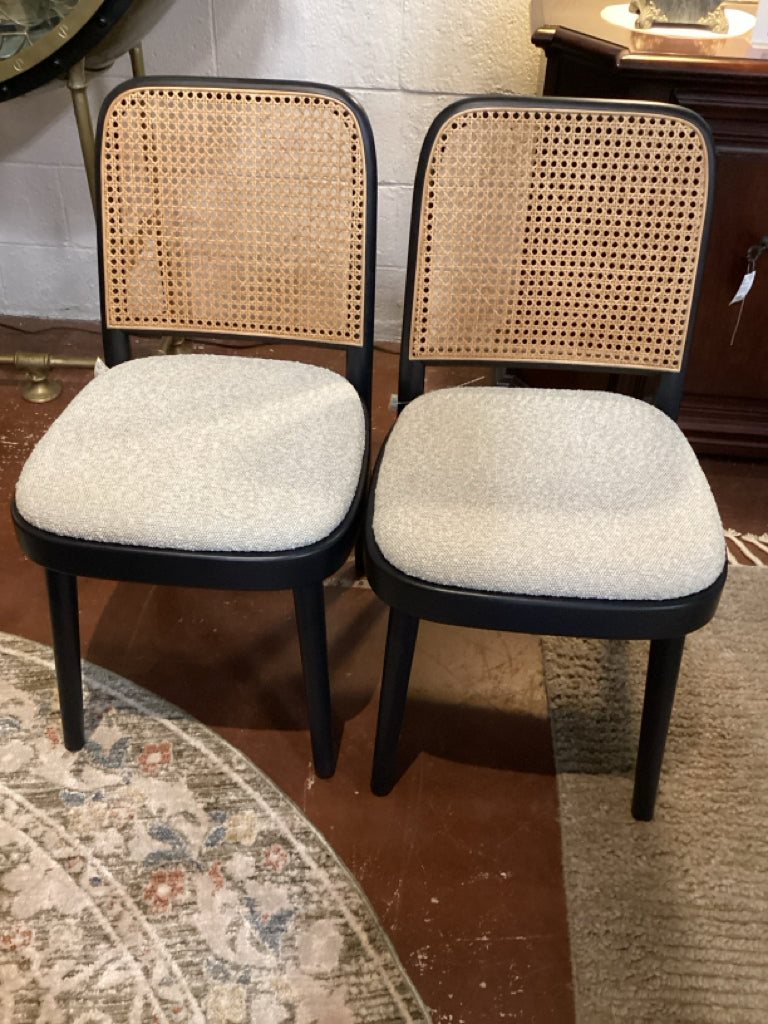Castlery Edith Cane Chair, Black 9FY8EEHT PAIR