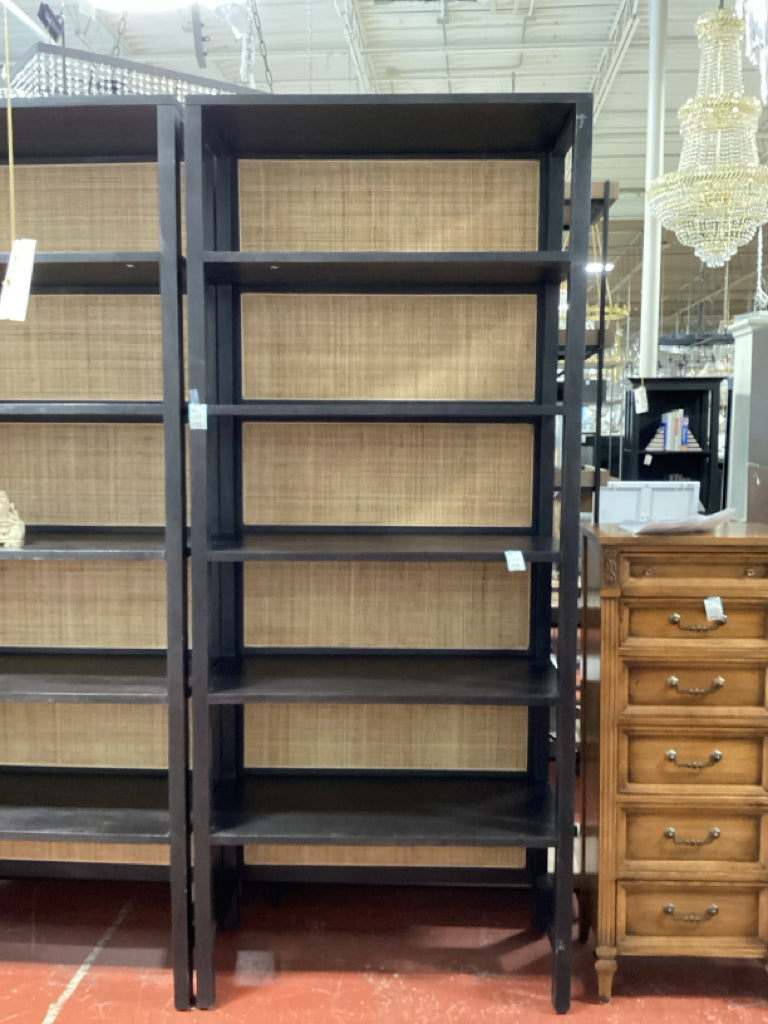 Four Hands Caprice Large Bookcase Blk Wash 38x17x90