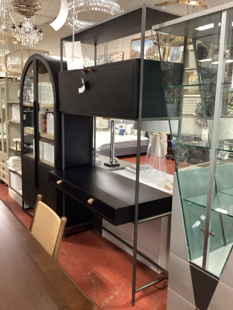 Four Hands Trey Blk Modular Wall Desk 50x22x84