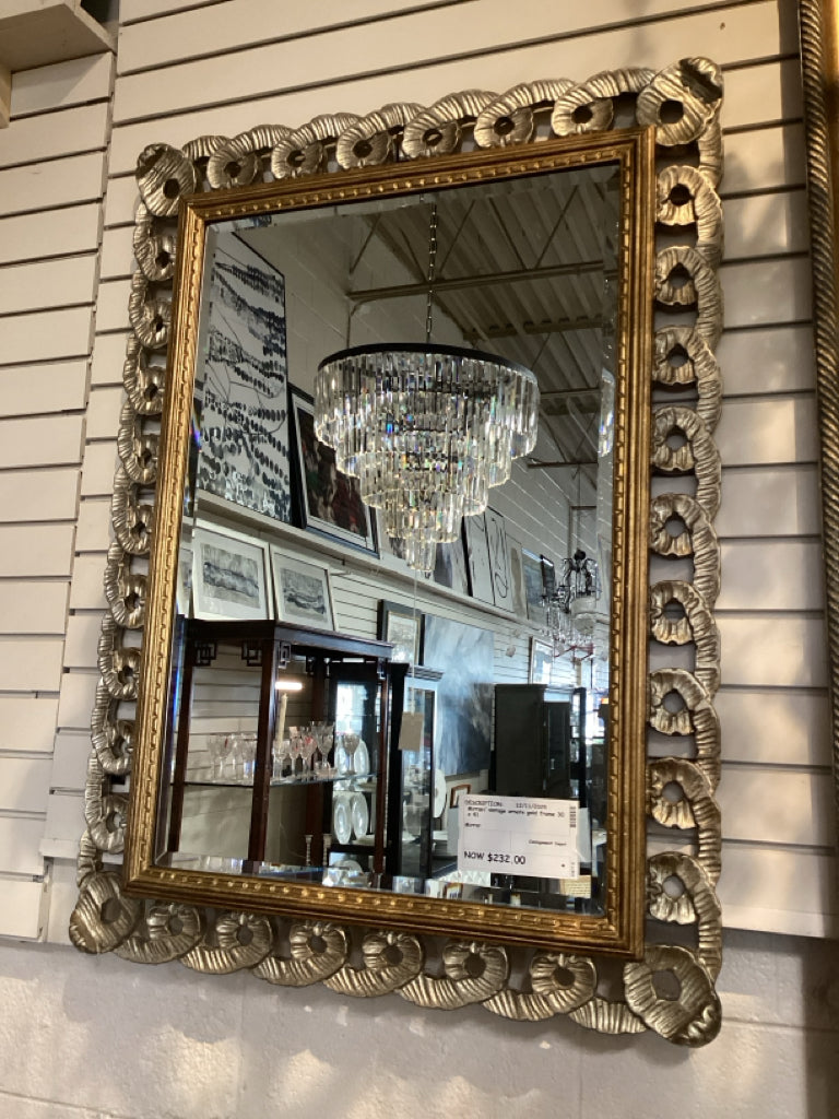 Mirror/ vintage ornate gold frame 30 x 41