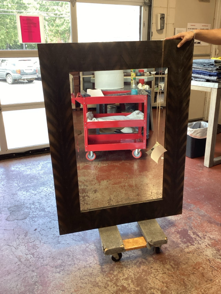 Uttermost Caprione Mirror, Black Frame 35x47 AS FOUND