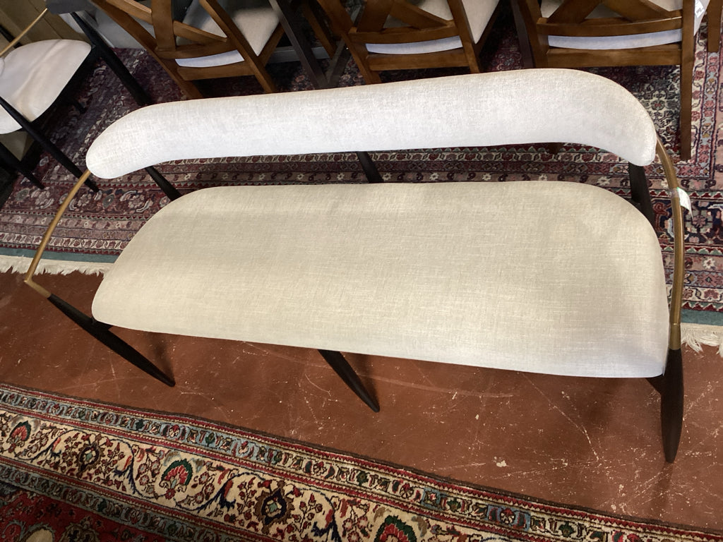 Arhaus Jagger Cary Linen Arm Chairs (2) and Bench 60x18