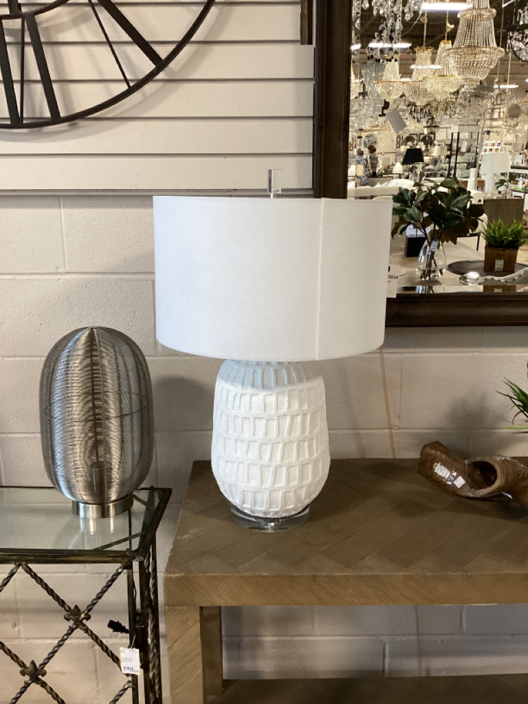 Uttermost Caelina textured white table lamp Lighting 24"