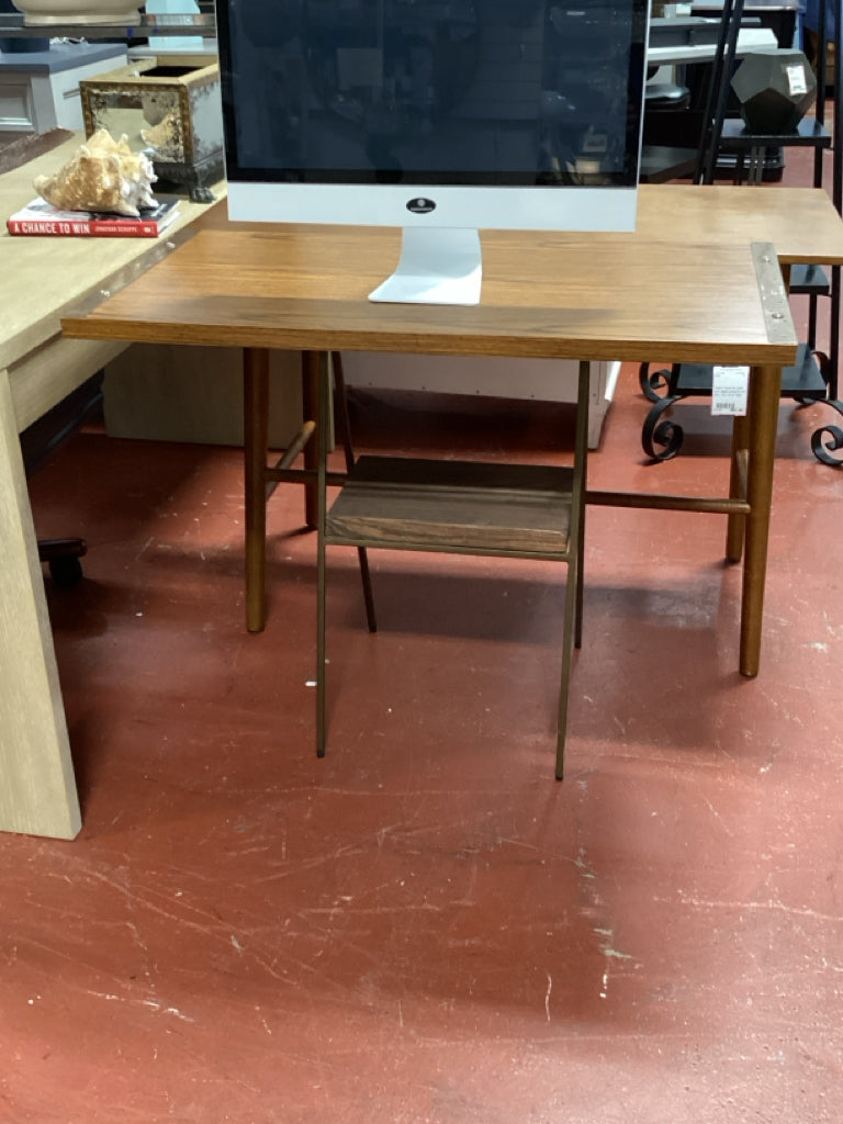 Desk/ industrial style mini desk/ wood & iron 36 x 18 x 30.5" high