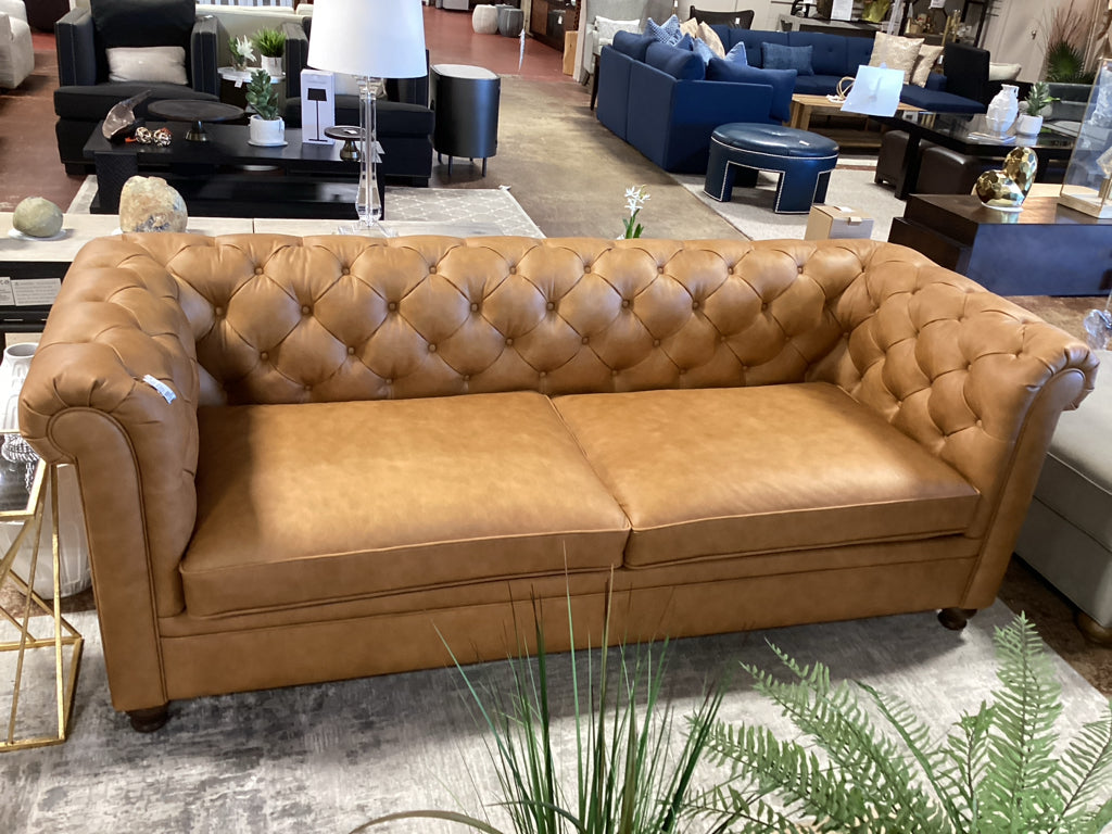 Poly & Bark Lyon Sofa Cognac Tan 87.4Wx33x31