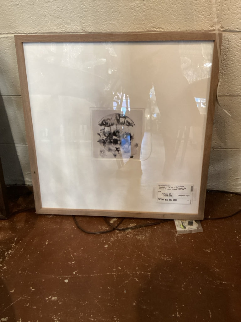 Santosh - Ch Art / "Through the Trees" / walnut frame 24 x 24