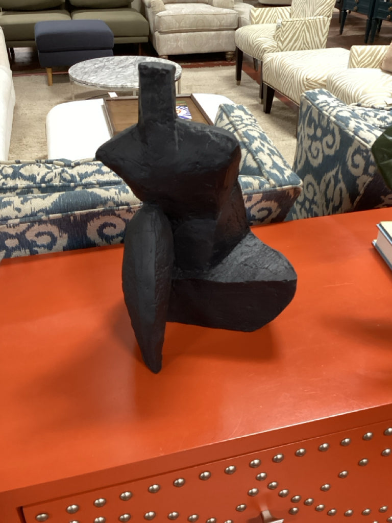 Black Resin Figurine Decoration Statue 11"H