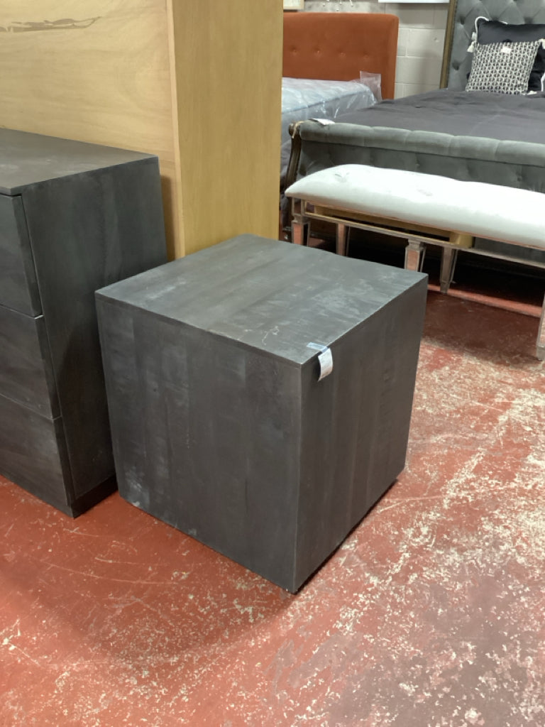 Mercana Chest Black Wood 22x22x24 1/2