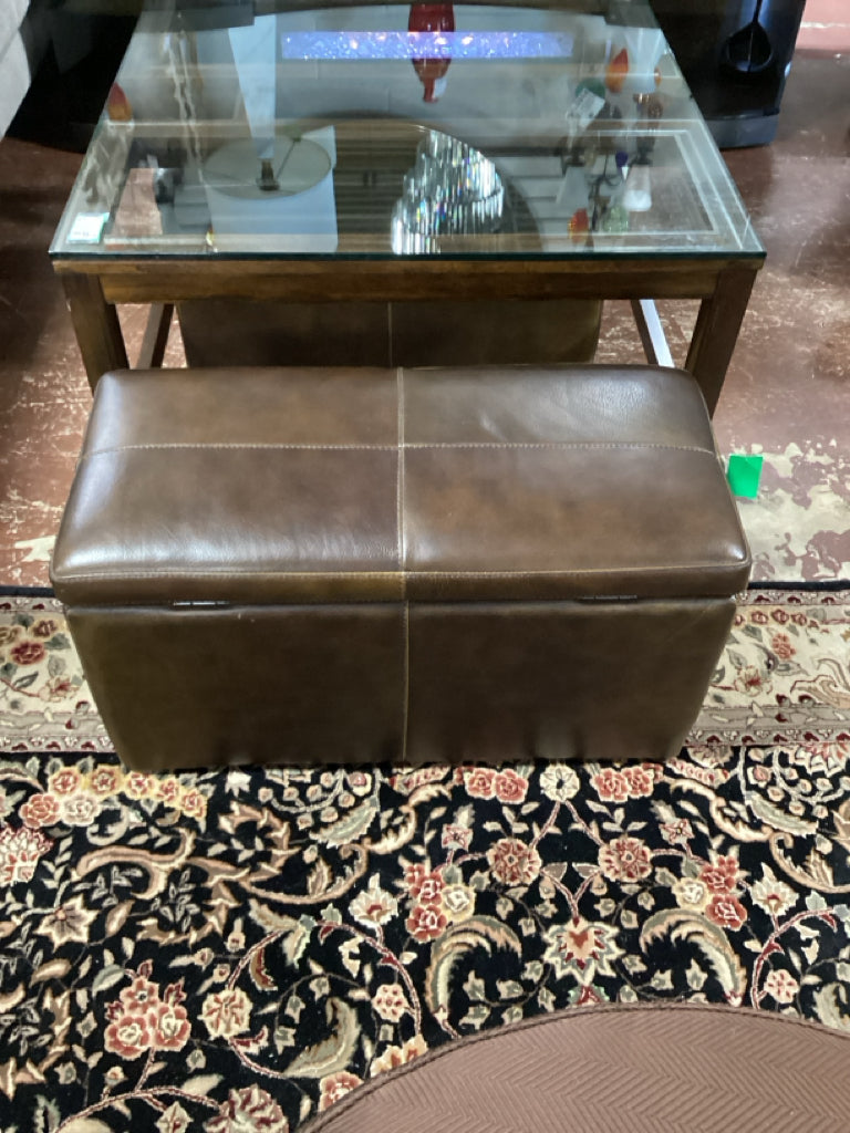 Bassett storage BROWN Ottomans 32x15x17