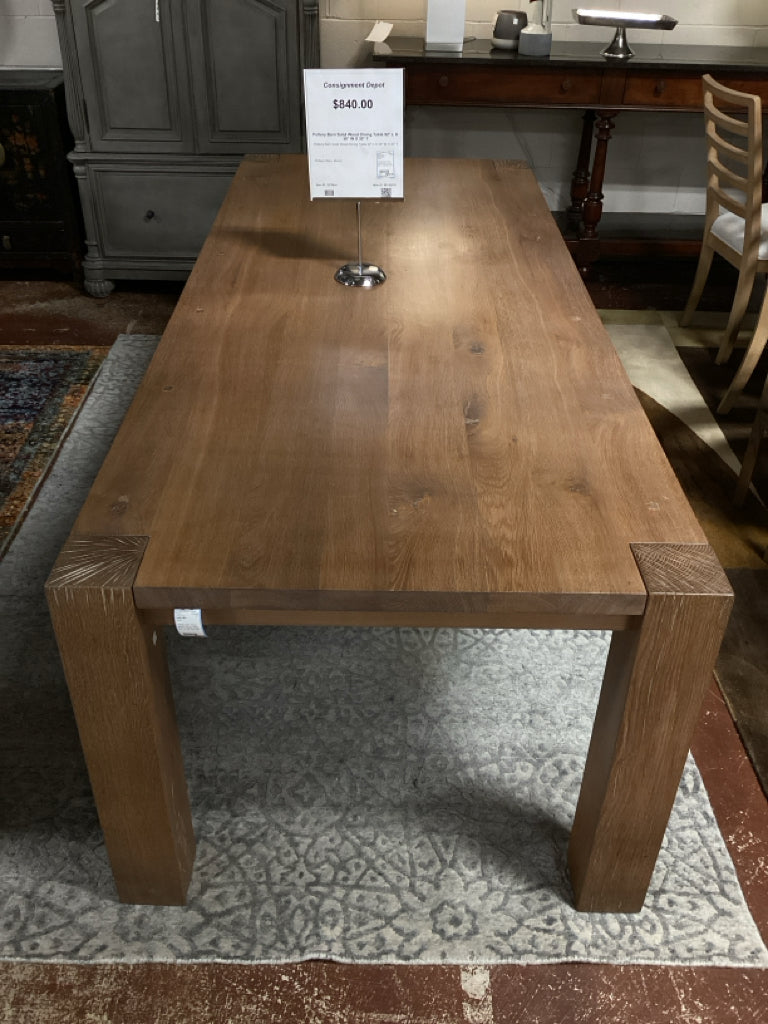 Pottery Barn Solid Wood Dining Table 92" L X 36" W X 30" T