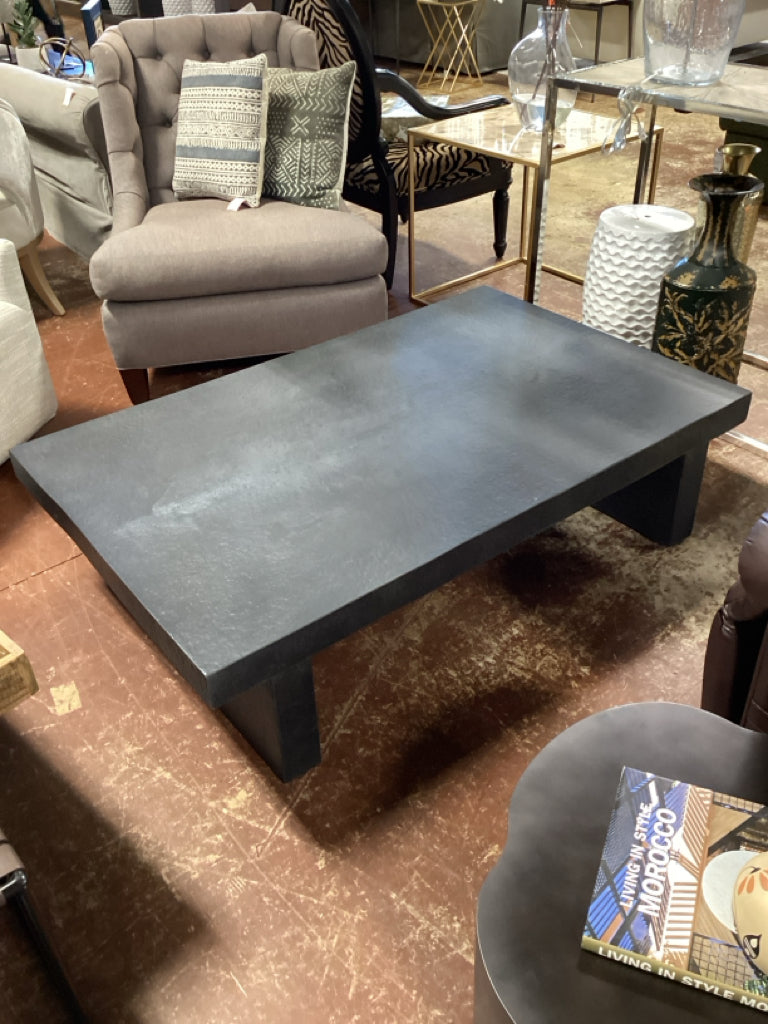 Four Hands  Huesca graphite concrete Coffee Table 55x35x14   6AY2B59B