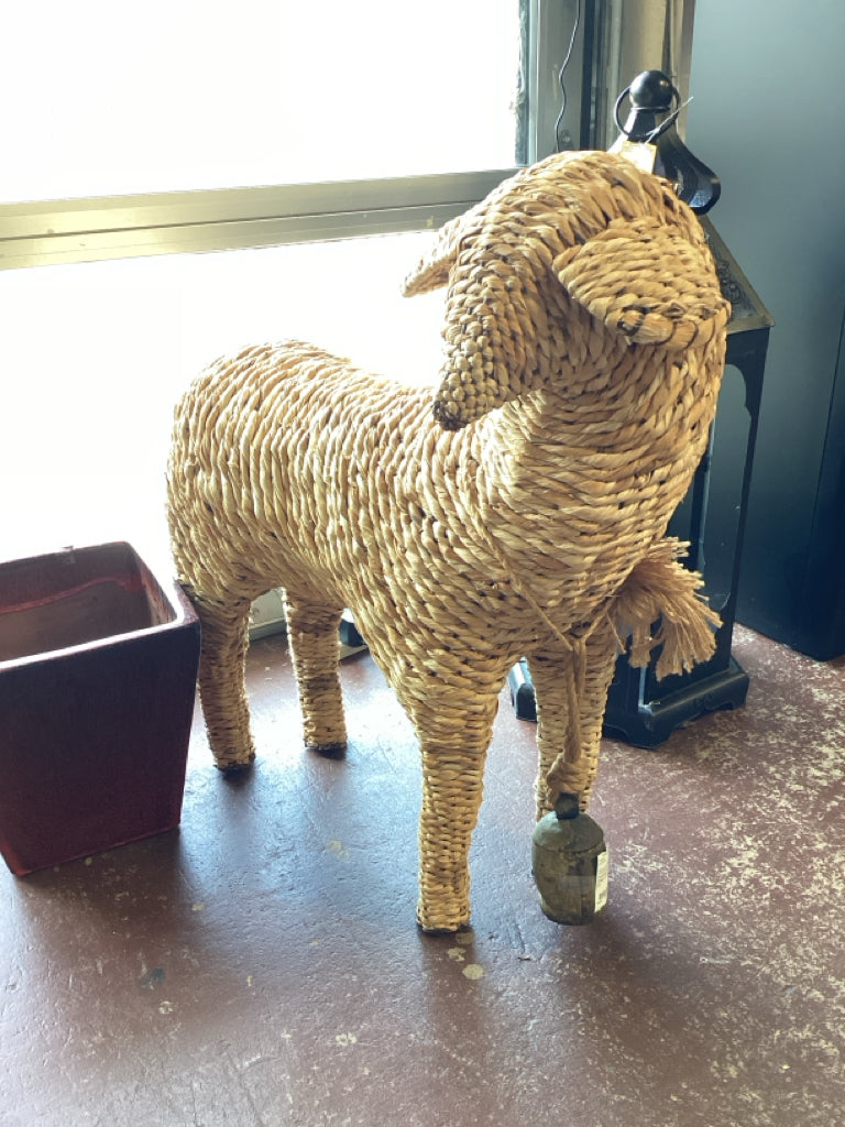 Decorative Rustic Sheep with Bell 30 x 23