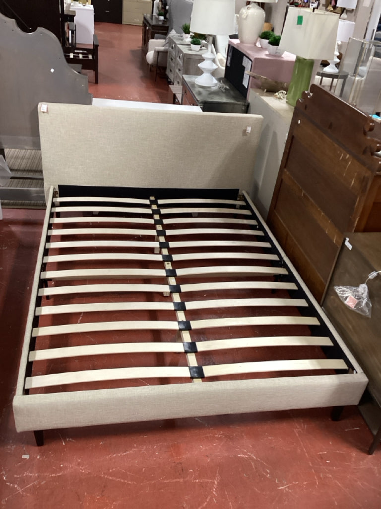 Bernhardt Console / cream shagreen / metal base 64 x 18 x 30.5  AS IS