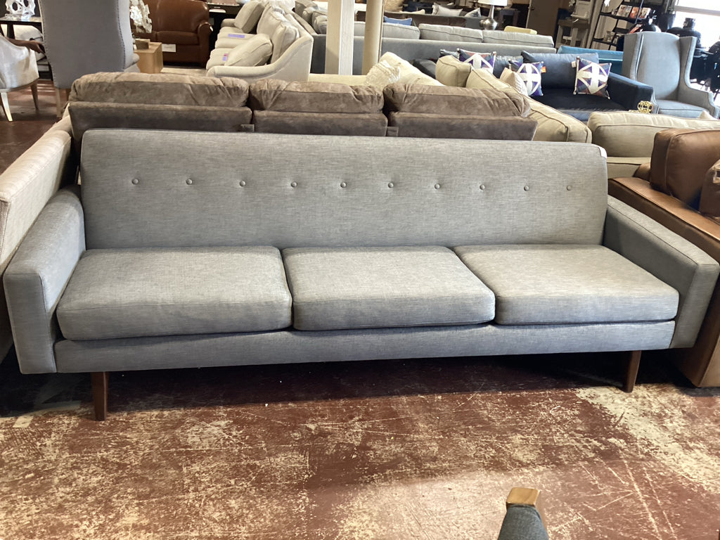 Tyler Sofa / grey tweed / wood base 100w x 37d x 33 high 4NULP5VY