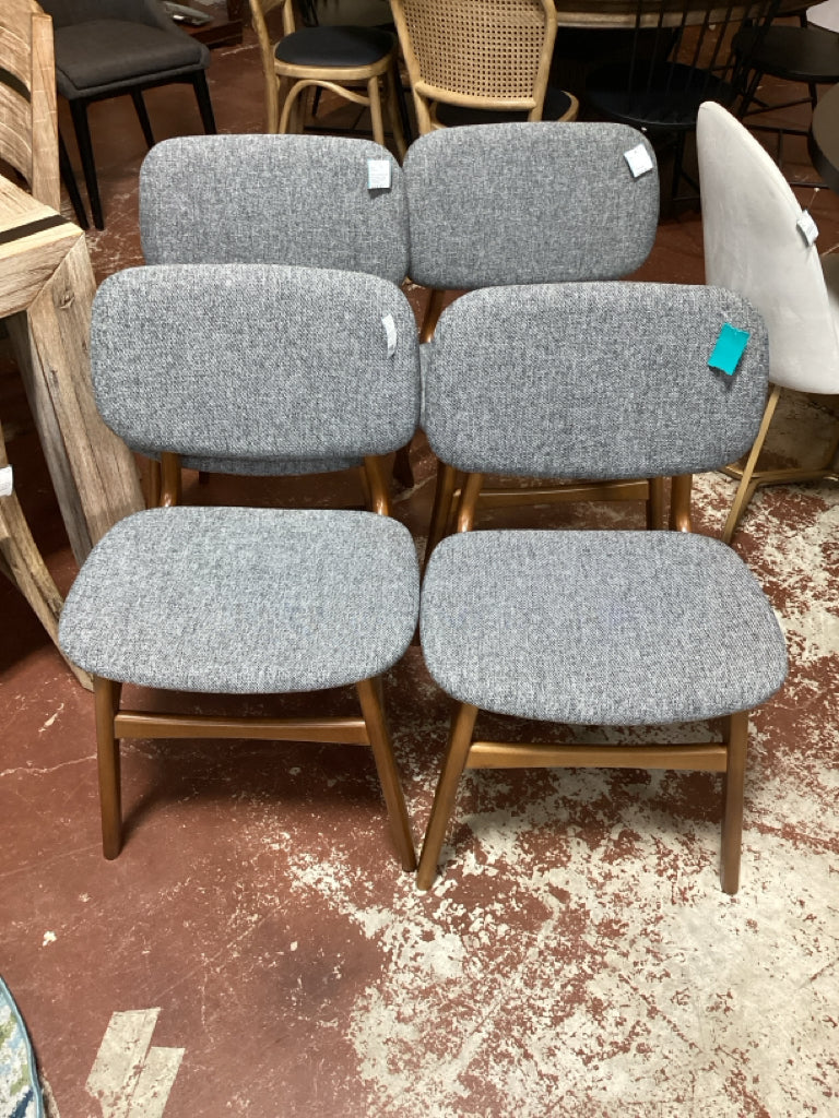 PAIR of Joshua Grey Mid Century Look Chairs 19.7x20.9x31.5  2QRWRQMA