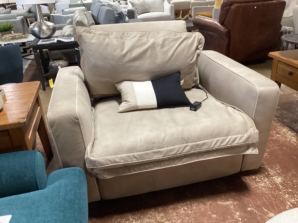 Homebody Shell Club Chair Recliner Tan