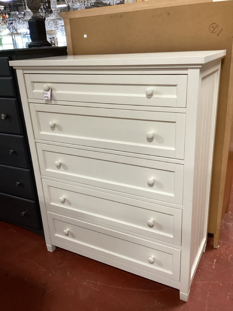 Pottery Barn 5-Drawer Cottage Style Beadboard Chest 39" W x 19"D x 48" H