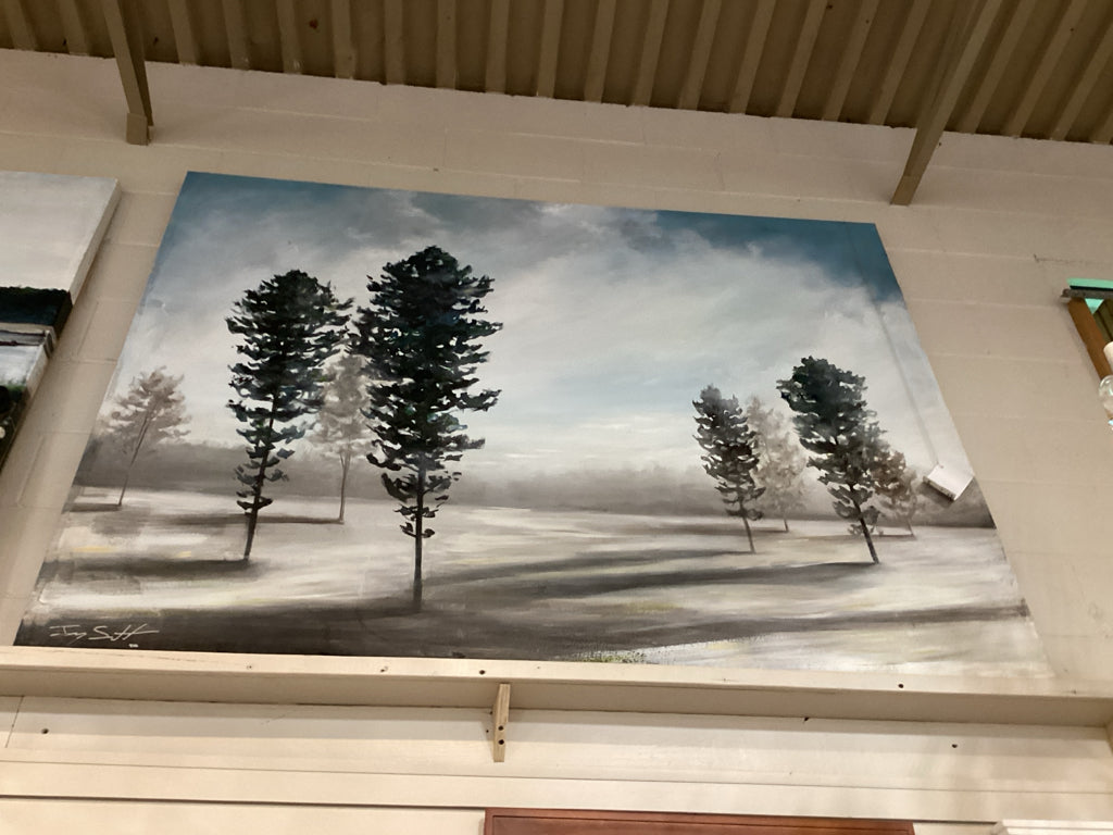 Large Scale Canvas 74x57 Pine Trees