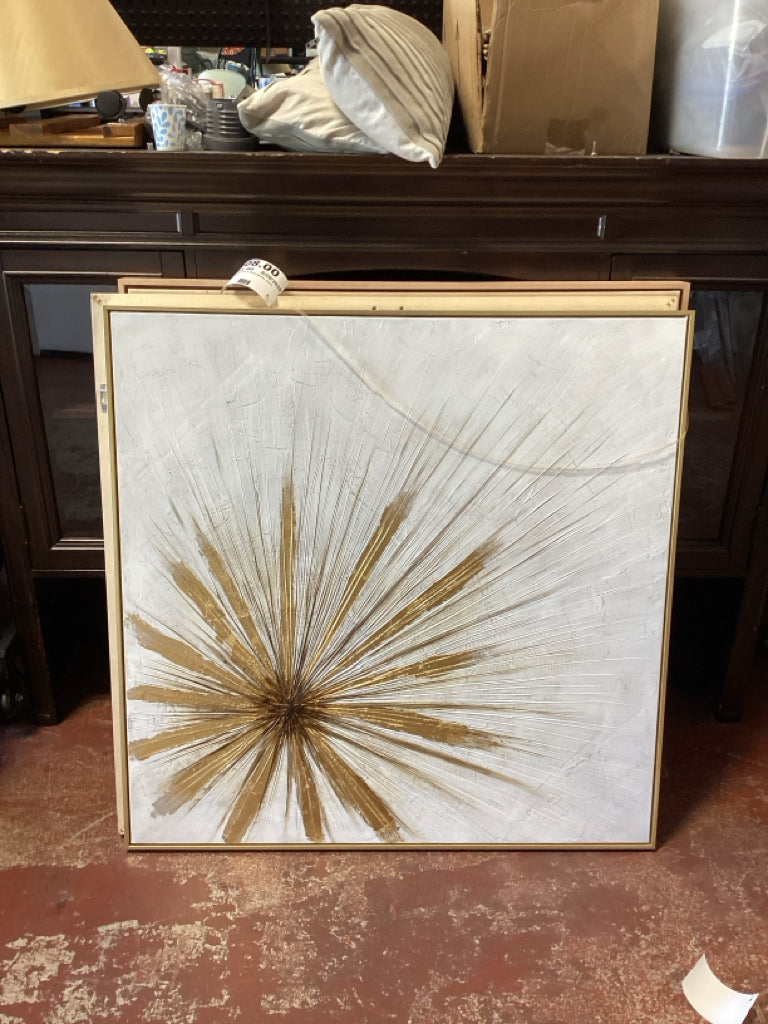 Talent Tent Art Co Gold Burst, Gold Frame, 39"