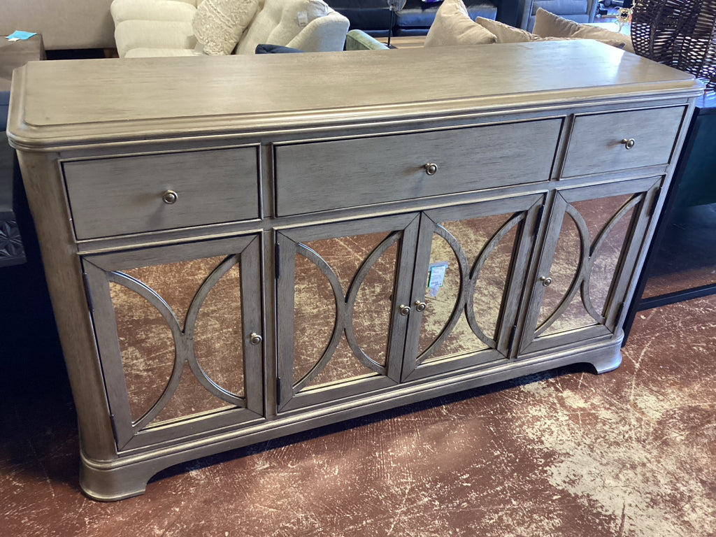 Kelly Ripa Hayley gold tone mirrored Sideboard 83 x 18 x 37 high