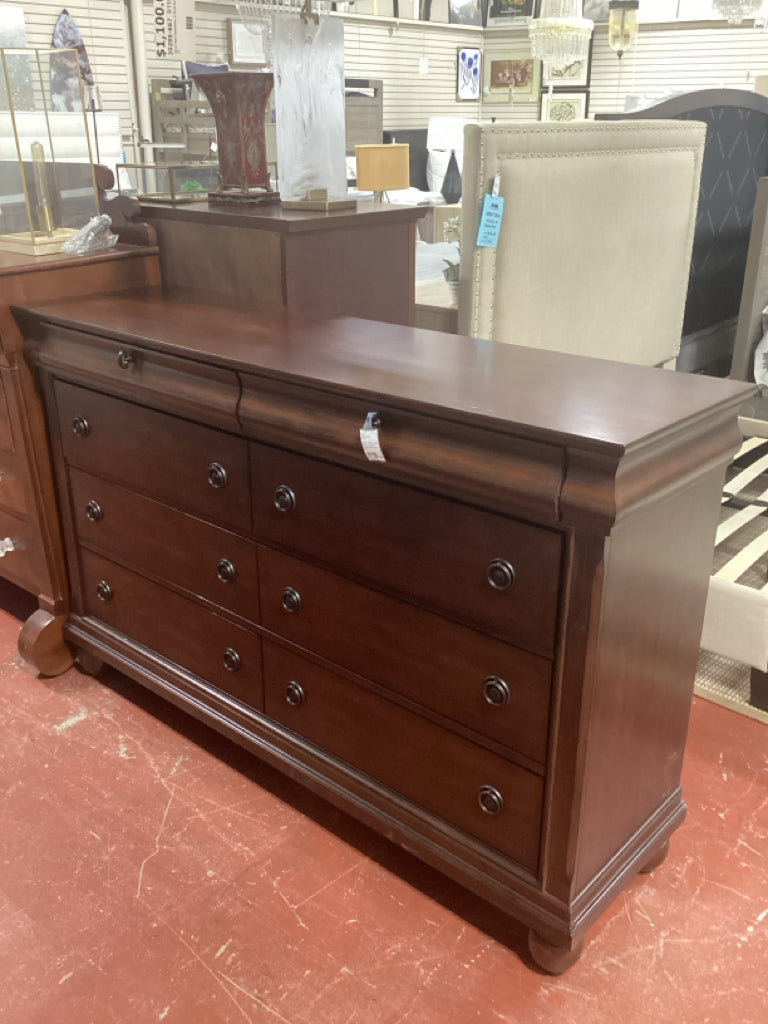 Rustic Tradions Rustic Cherry 8 Drawer Dresser 65"w 18"D x 40.5"H