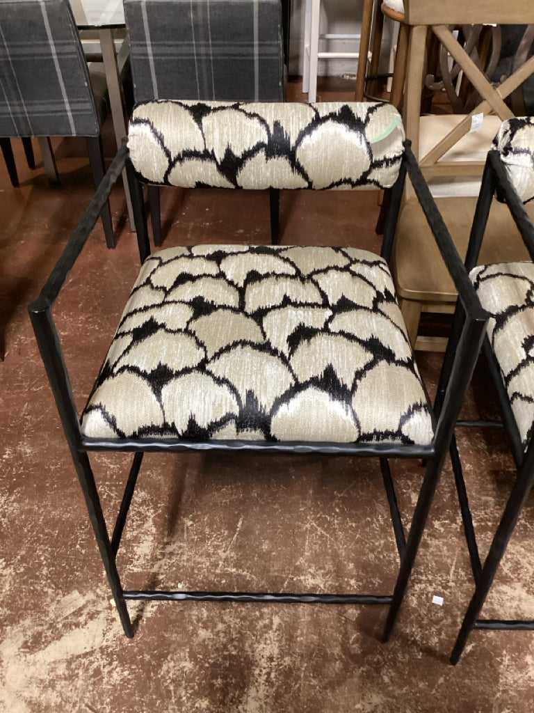 Arteriors Barbana Counter Stool Ocelot Embroidery   21 x 33  6JDP6P3E