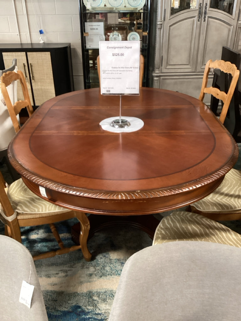 Chateau De Ville Cherry 66" Extendable Oval Dining Table
