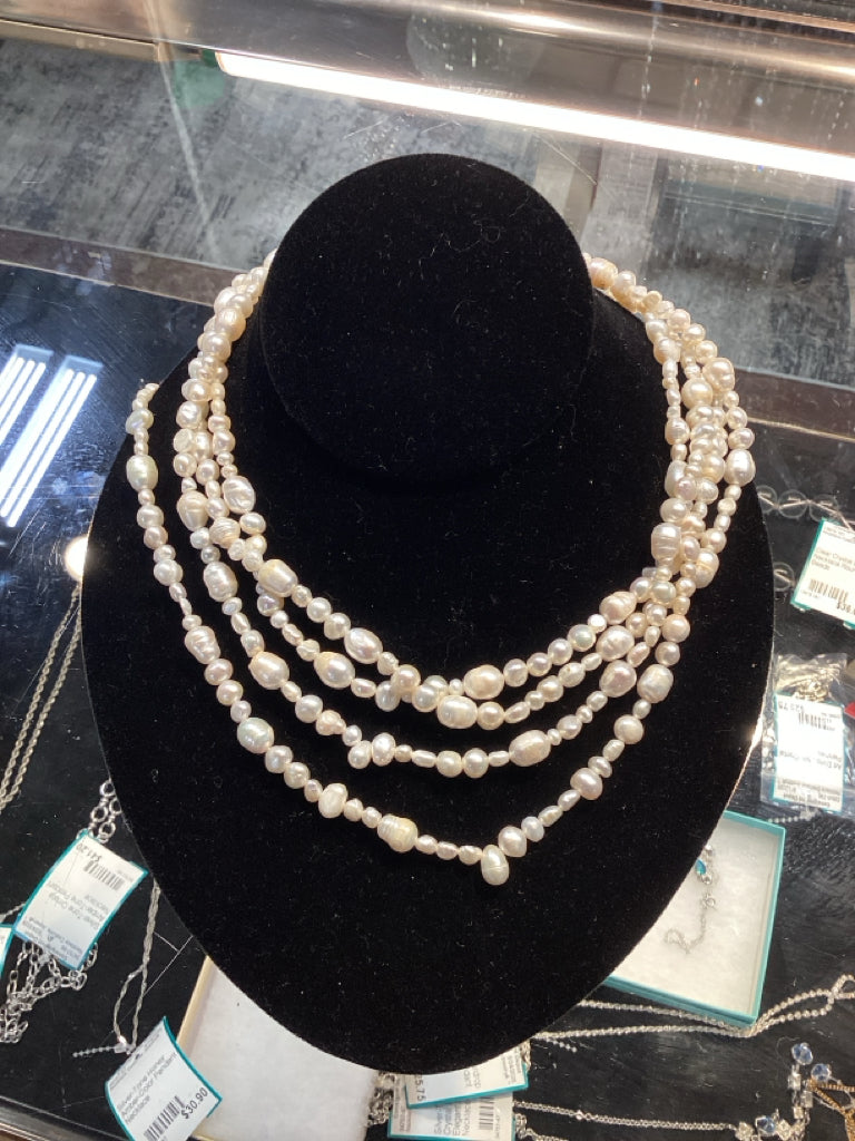 Infinity Genuine Elegant Natural Long Strand Pearls