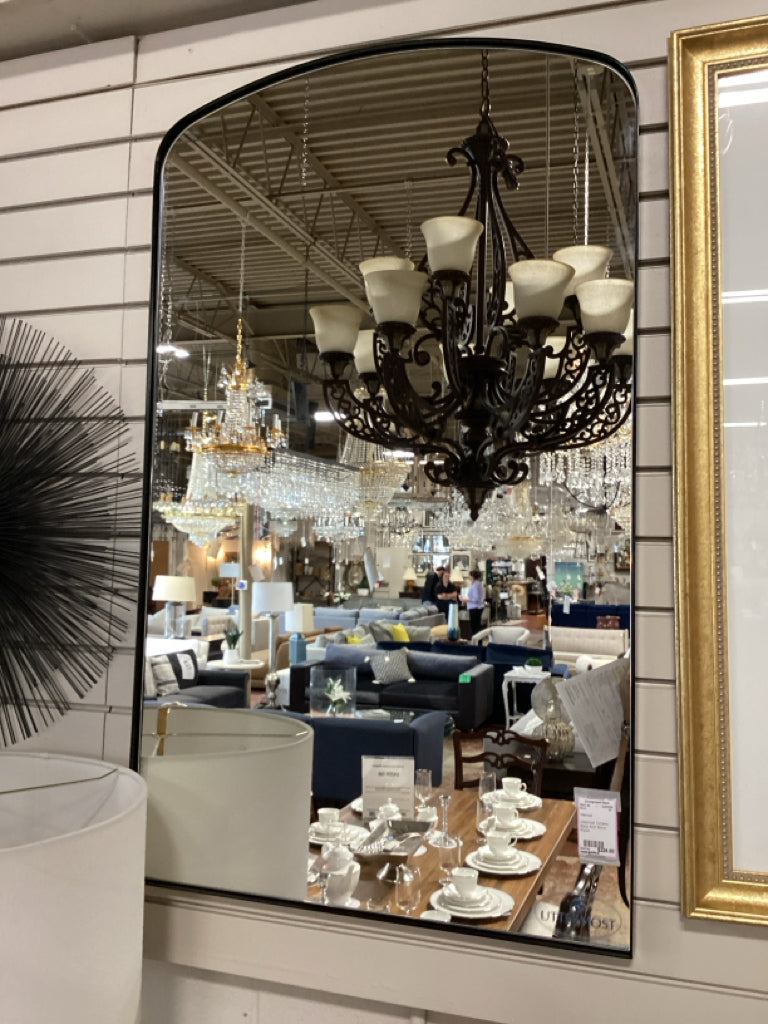 Uttermost Tordera Black Arch Mirror 40x24