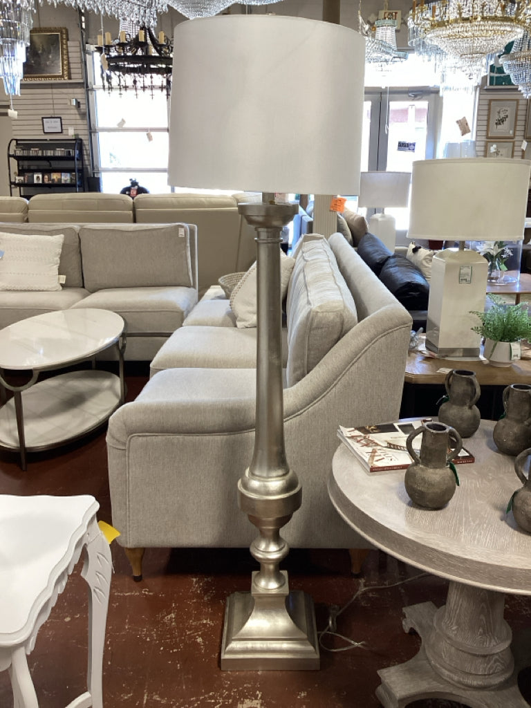 Z Gallerie 60" Goldtone Floor Lamp with Shade