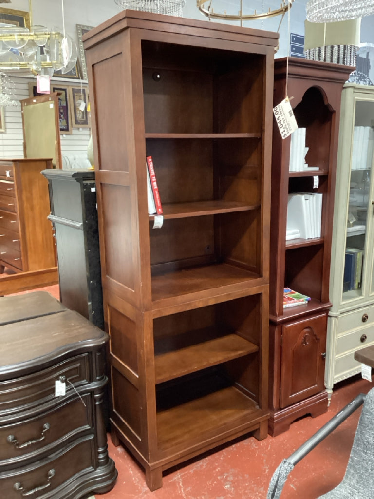 Tall Dark Traditional  Cherry Finish with Five Shelves 28"W X 18" X 79"H
