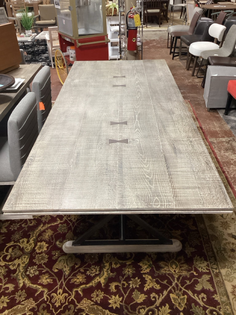 Gabby Toro Dining Table / natural wood & iron base 92 x 40