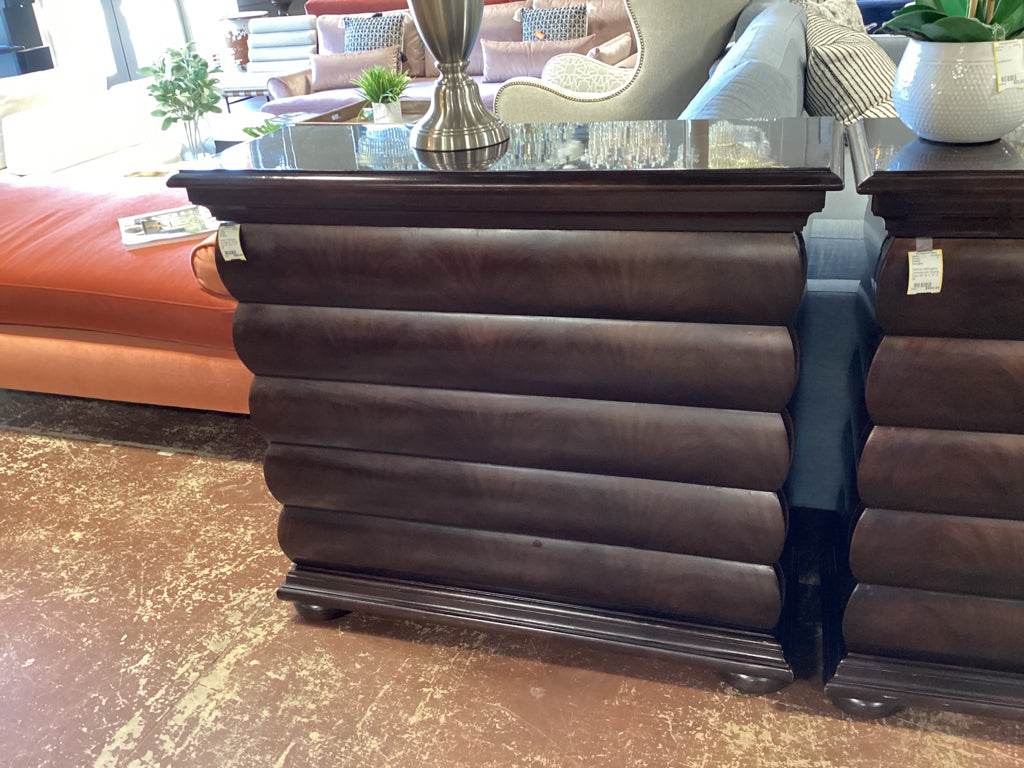 Century Mahogany Console with Sliding Door 40" W X 14" X 36"