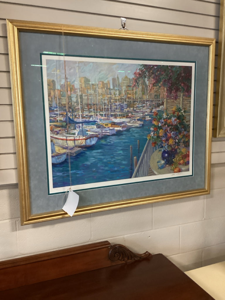 "Mediterranean Sunrise" by Henri Plisson 46x38 Art