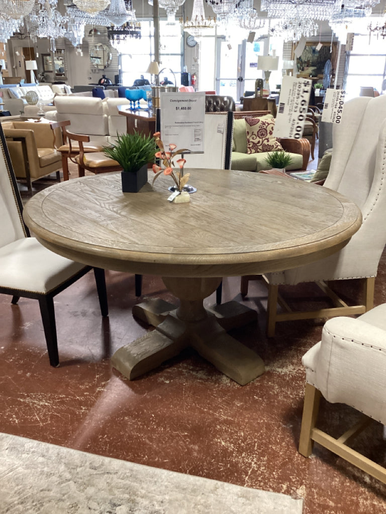 Restoration Hardware French Urn pedestal Dining Table / 60" round