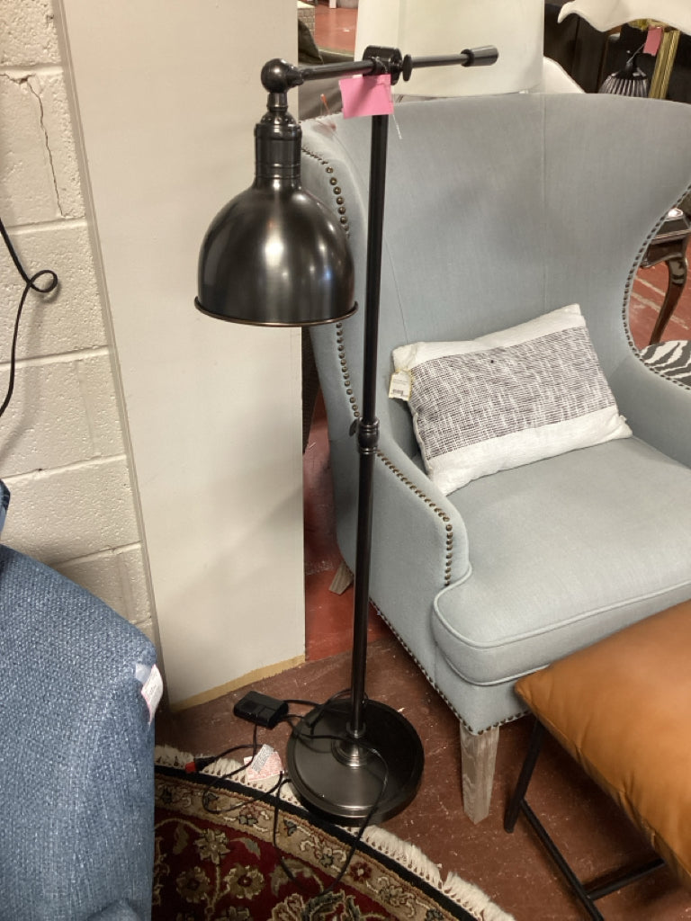 Pottery Barn antq bronze swing arm floor lamp