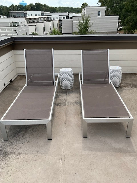 Modway Shore GREY OutdoorAluminum Sun Lounger 76x25x12