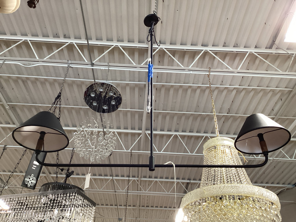 Four Hands Cullen Linear Double Pendant Black 62x13x12