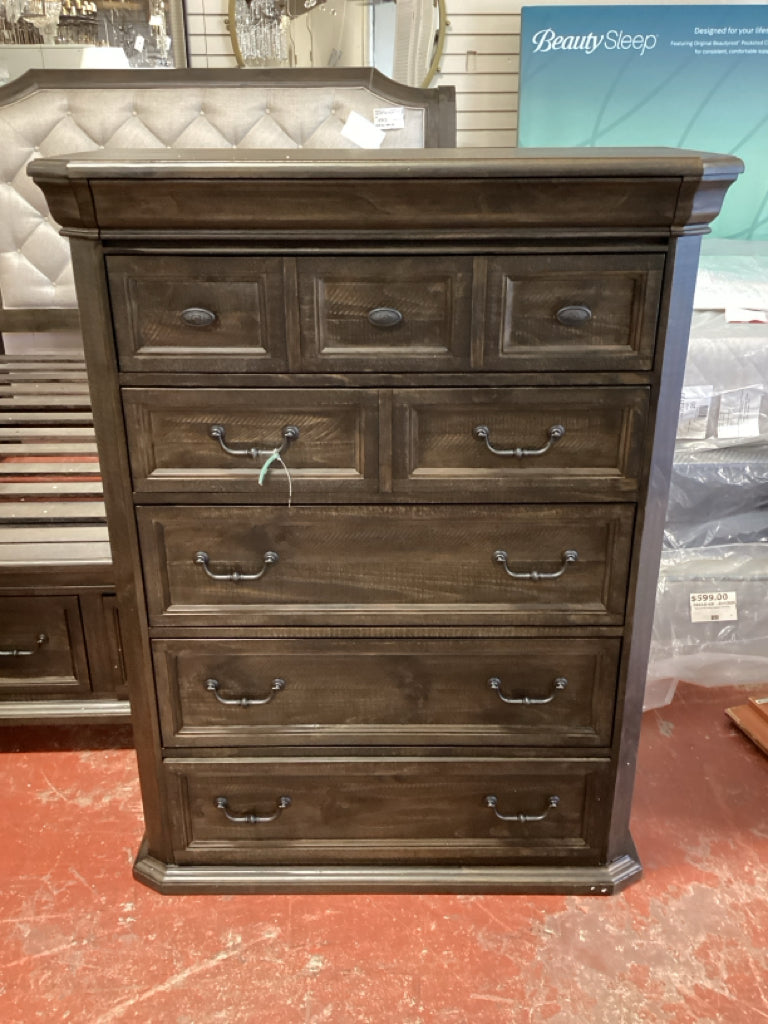 Bellamy Peppercorn Chest of Drawers  42" W X 18" D X 56" H