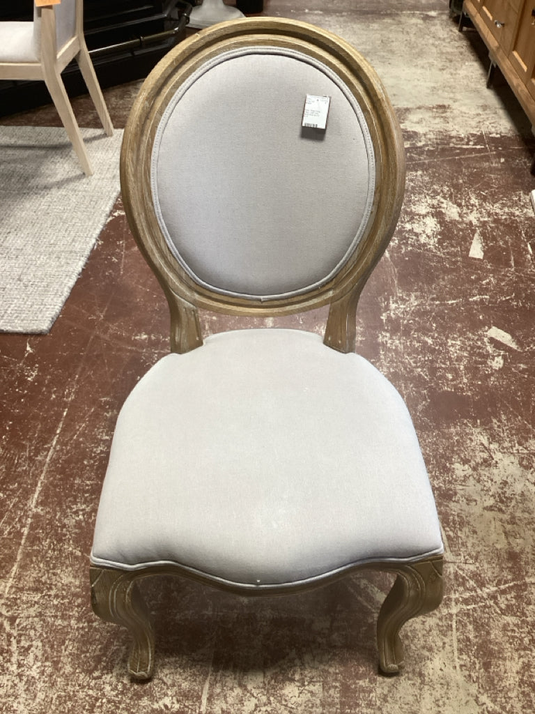 Arhaus  Margot Dining Chairs / cream linen/ natural fininsh set of 6  AS IS