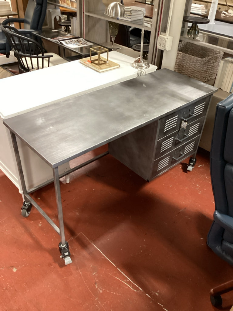 Pottery Barn Locker Metal Desk 57x21x30