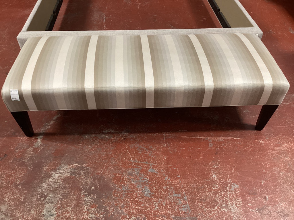 Neutral Striped Bench 59x16x22