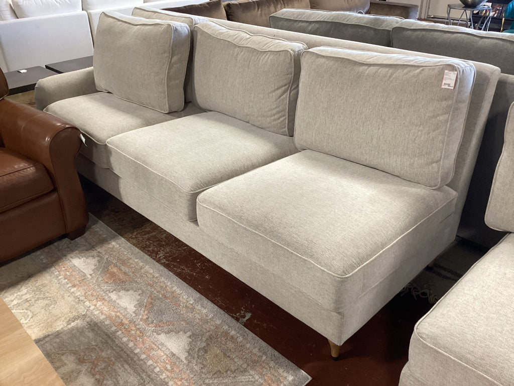 Havenly Fabric Neutral 90" Right Arm Sofa