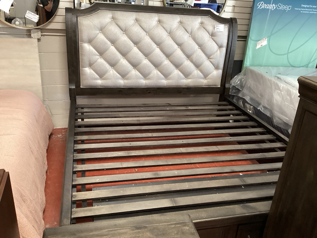 Seph Peppercorn King Sleigh Storage Bed 82"W x 98"D x 64"H