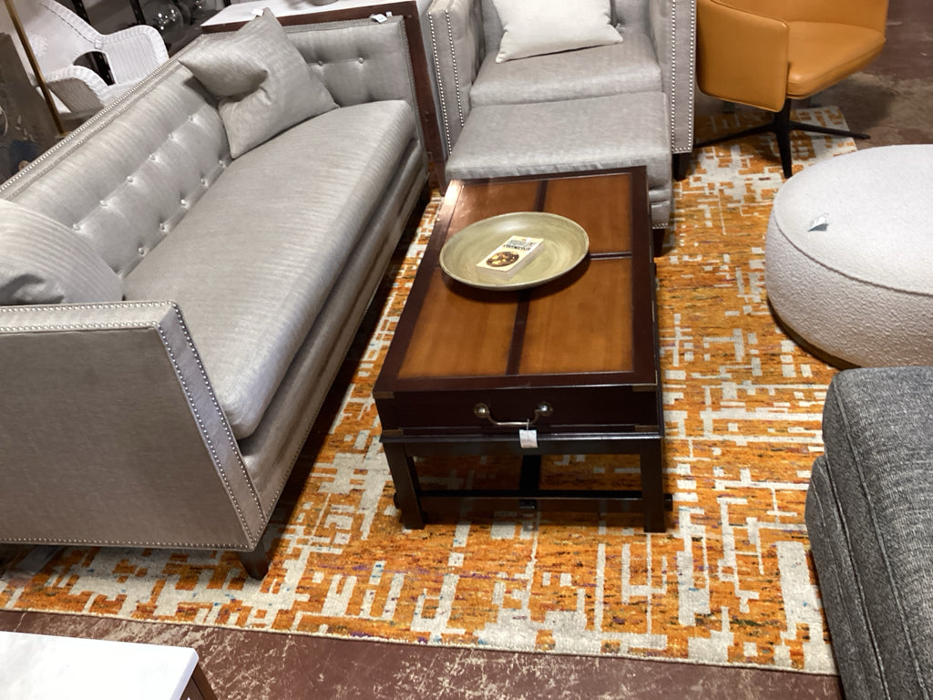 Crate and Barrel Rug / Celosia hand knotted abstract / orange multi 8 x 10